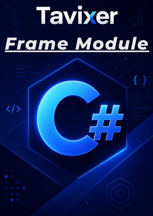 Tavixer Frame Module with C# logo on a dark background