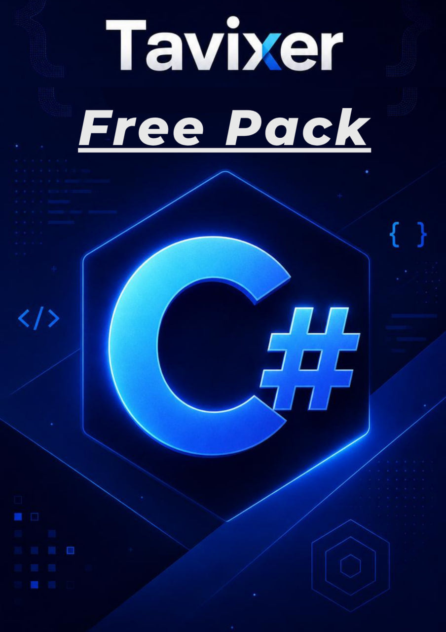 Tavixer Free Pack with C# logo on a dark blue background