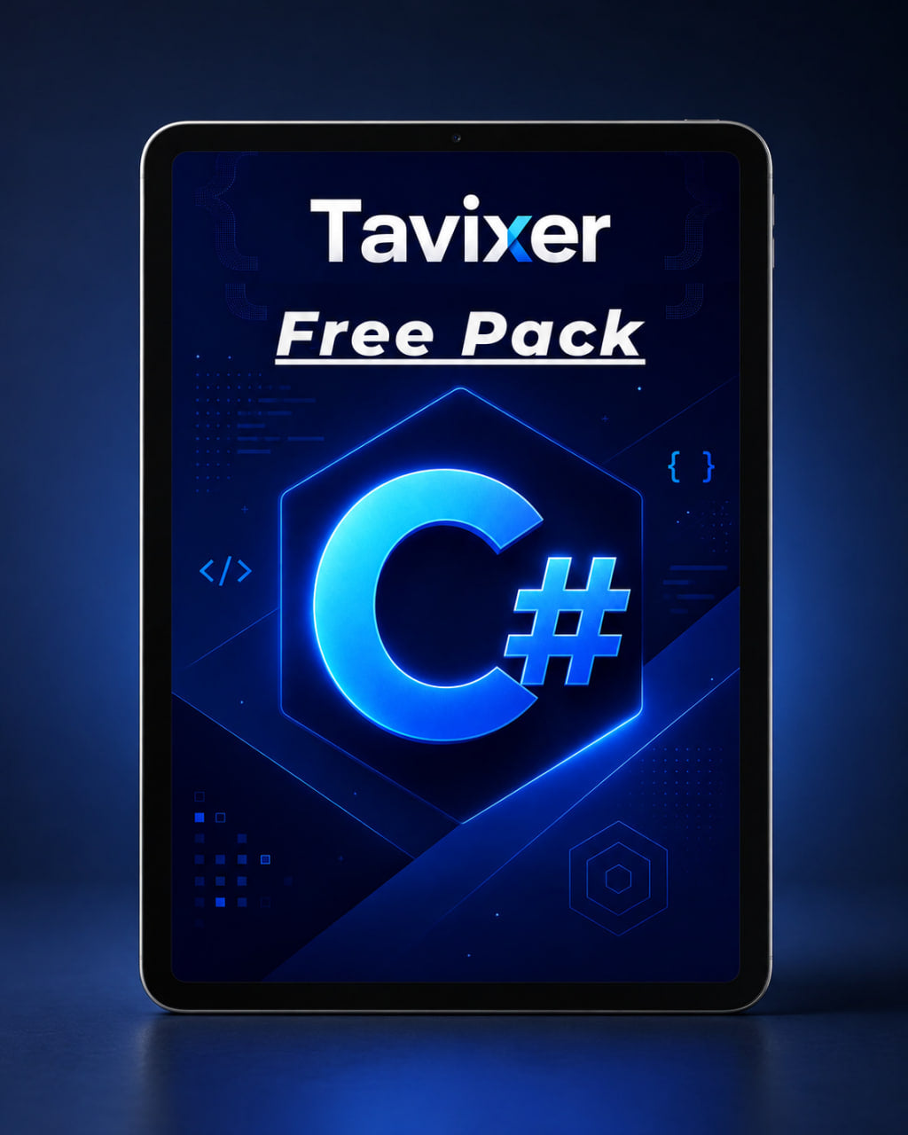Tavixer Free Pack for C# on a dark blue background